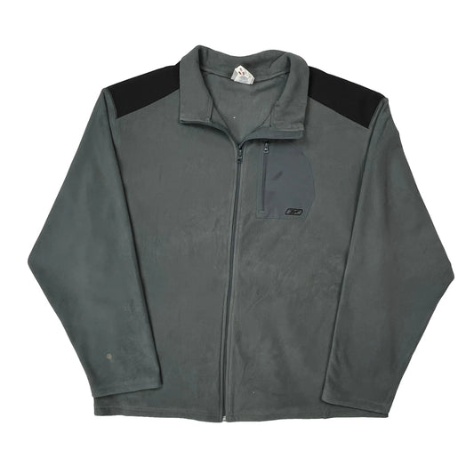 Vintage Reebok Fleece Jacket - 2XL Grey Polyester