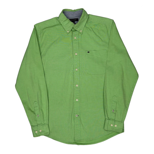 Vintage Tommy Hilfiger Shirt - Small Green Cotton
