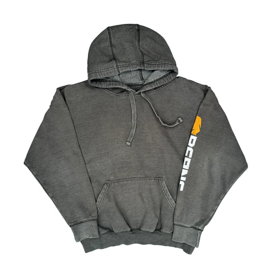 Faded Berne Work Hoodie - Medium Grey Cotton Blend