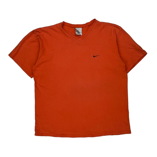 Made In USa Nike T-Shirt - Large Orange Cotton