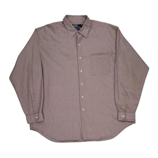 Kindred Polo By Ralph Lauren Checked Shirt - XL Burgundy Cotton