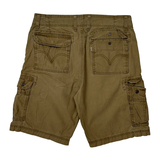 Vintage Levis Cargo Shorts - 34W 11L Khaki Cotton