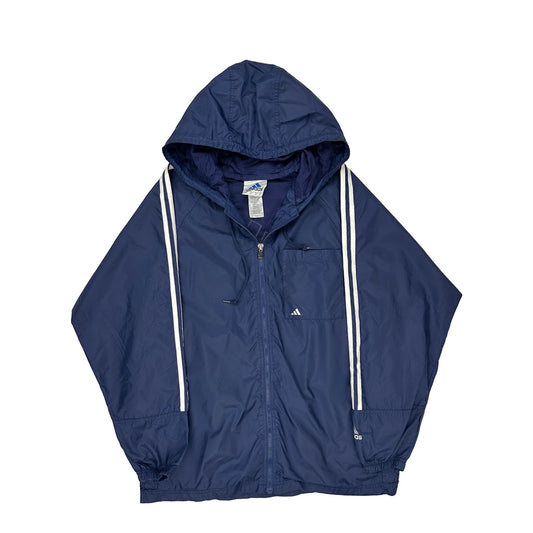 Adidas Jacket - Large Blue Nylon