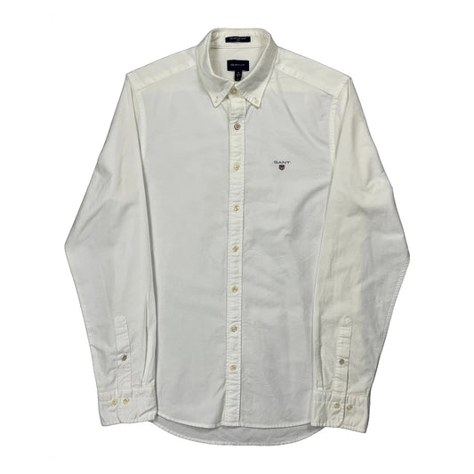 Vintage Gant Slim Shirt - Medium White Cotton