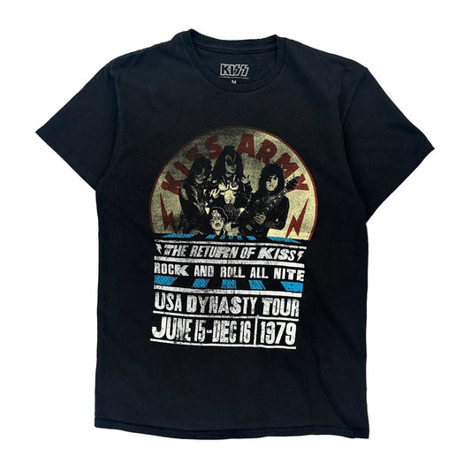 Kiss Band T-Shirt - Medium Black Cotton