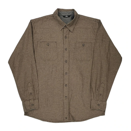 Wrangler Shirt - Large Brown Cotton Blend