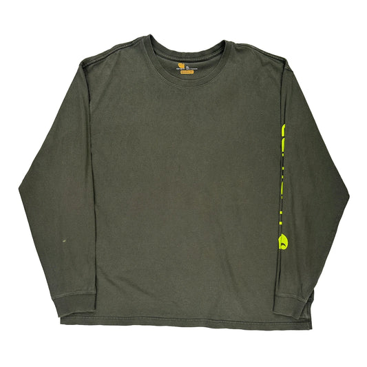 Carhartt Long Sleeve T-Shirt - XL Grey Cotton