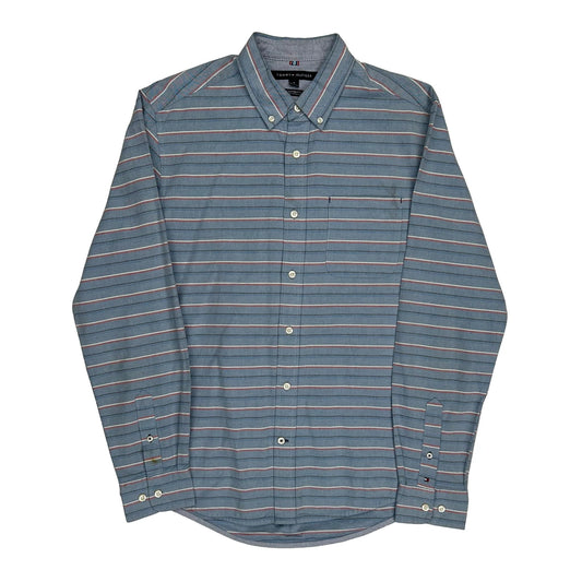Tommy Hilfiger Striped Shirt - Medium Blue Cotton
