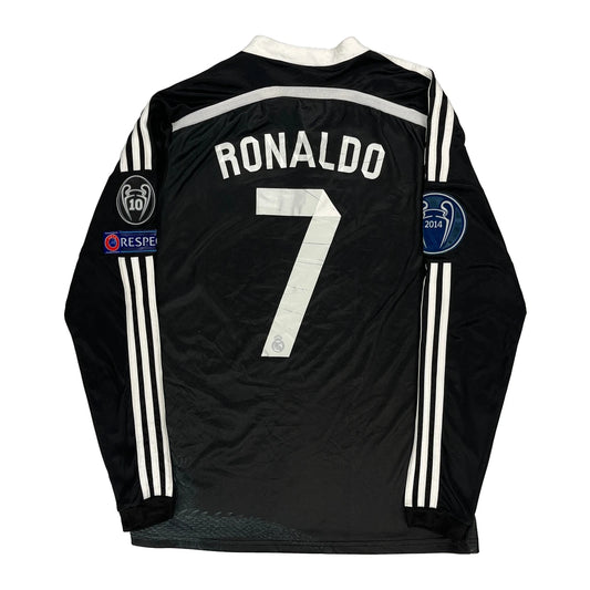Real Madrid Adidas Football Football Shirt - Medium Black Polyester