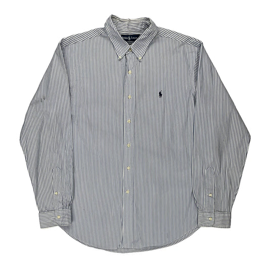 Ralph Lauren Striped Shirt - XL Blue Cotton