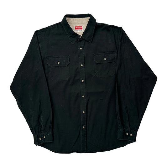 Vintage Wrangler Denim Shirt - XL Black Cotton