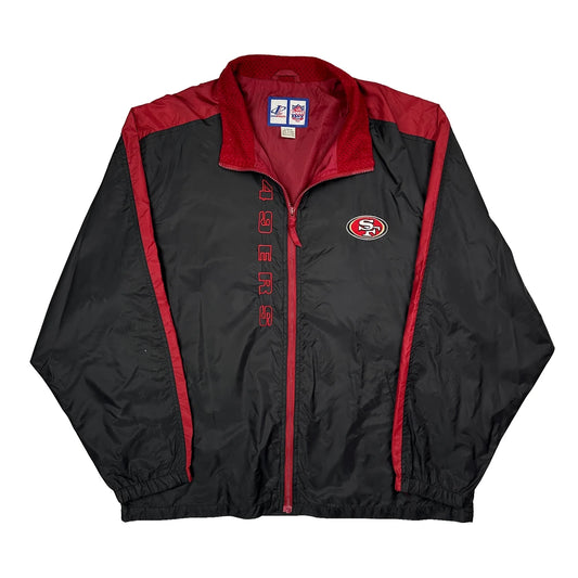 49Ers Logo Athletics Football Windbreaker - Large Black Polyester