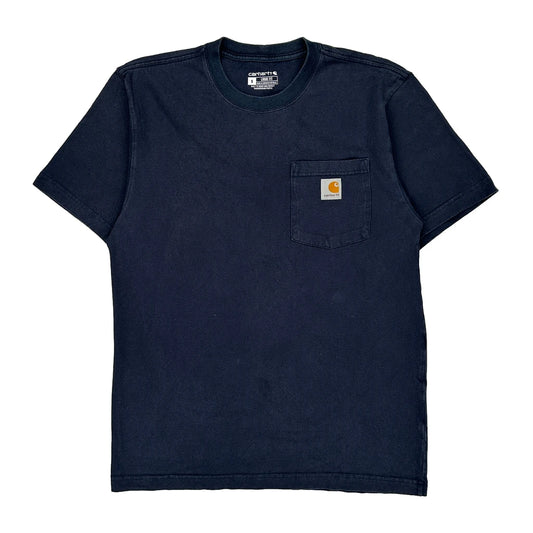 Carhartt T-Shirt - Small Navy Cotton