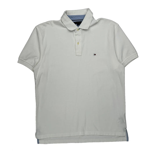 Vintage Tommy Hilfiger Polo Shirt - Large White Cotton
