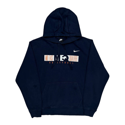 Vintage Mid East Qualifier Volleyball Nike Graphic Hoodie - Large Navy Cotton