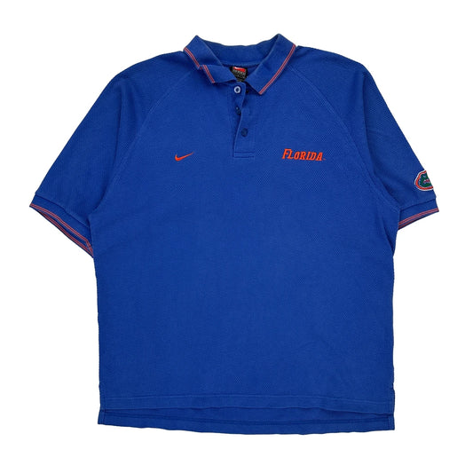Florida Gators Nike Ncaa Polo Shirt - Large Blue Cotton Blend