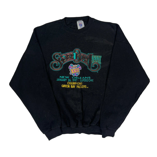 Green Bay Packers Logo Athletics Graphic Sweatshirt - XL Black Cotton