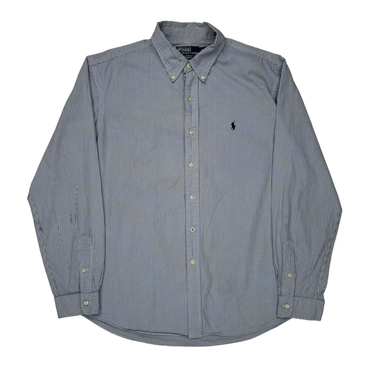 Ralph Lauren Striped Shirt - XL Blue Cotton