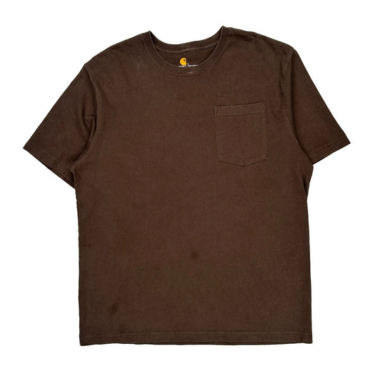 Carhartt T-Shirt - Large Brown Cotton