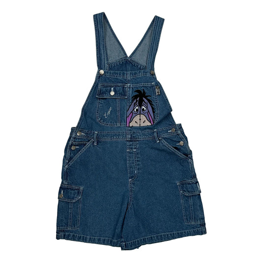 Vintage Eeyore Embroidery Disney Cartoon Dungarees - Large Blue Cotton