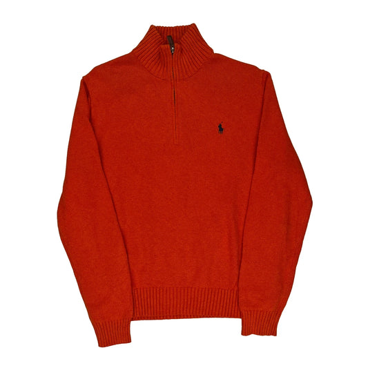 Polo By Ralph Lauren 1/4 Zip - Medium Orange Wool