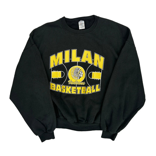 Milan Basketball Jerzees Sweatshirt - XL Black Cotton Blend