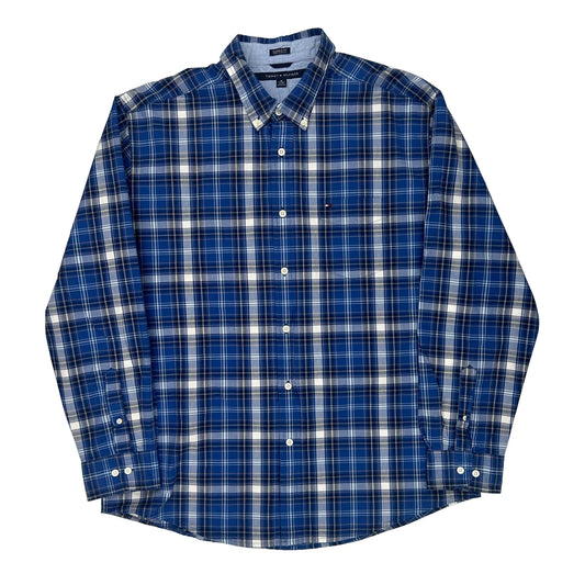 Tommy Hilfiger Checked Shirt - XL Blue Cotton