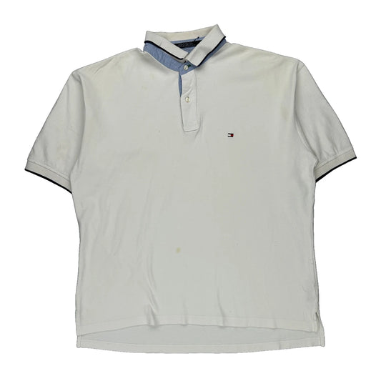 Tommy Hilfiger Polo Shirt - XL White Cotton