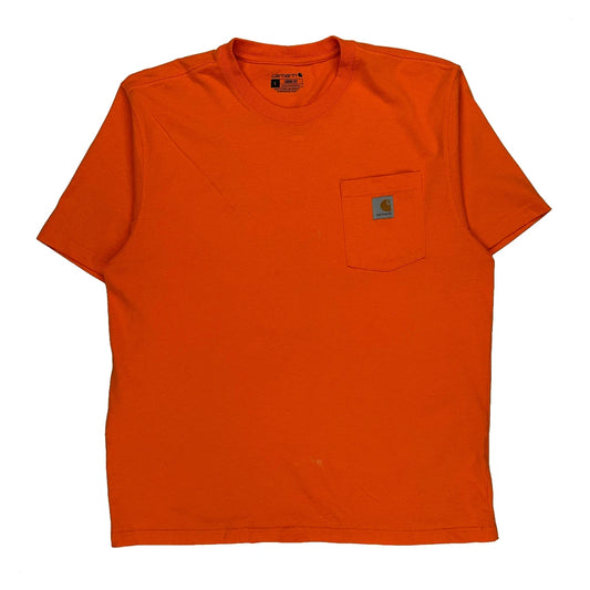 Carhartt T-Shirt - Large Orange Cotton