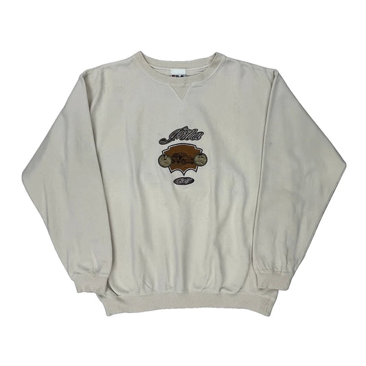 Fila Sweatshirt - XL Cream Cotton