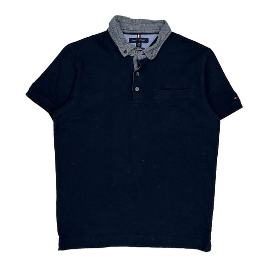 Vintage Tommy Hilfiger Slim Fit Polo Shirt - Large Navy Cotton
