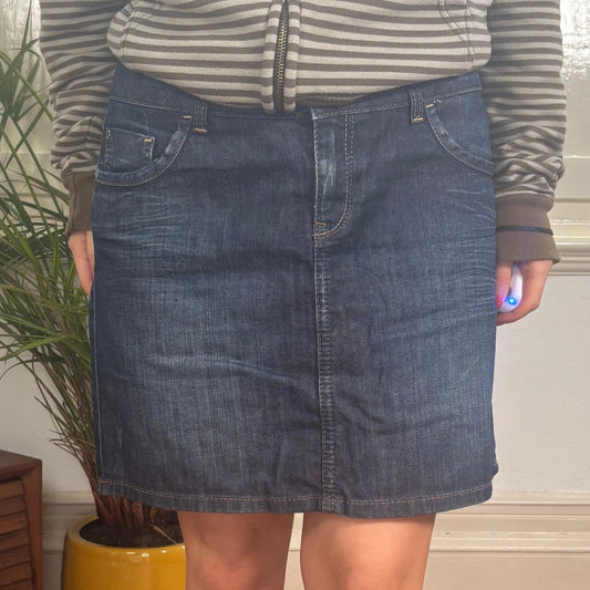 Vintage blue Esprit Denim Skirt - womens 34" waist