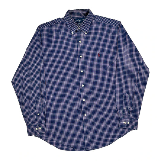 Ralph Lauren Checked Shirt - Medium Blue Cotton