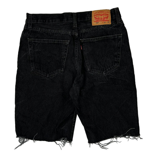 Vintage Levis Denim Shorts - 30W 11L Black Cotton