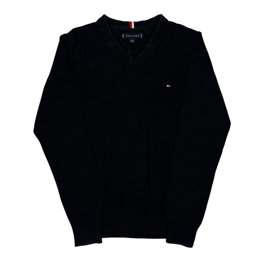 Vintage Tommy Hilfiger Jumper - Large Black Cotton