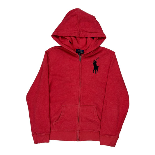 Age 10 Polo By Ralph Lauren Hoodie - Large Red Cotton Blend