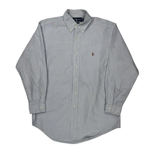Yarmouth Ralph Lauren Striped Shirt - Medium Blue Cotton