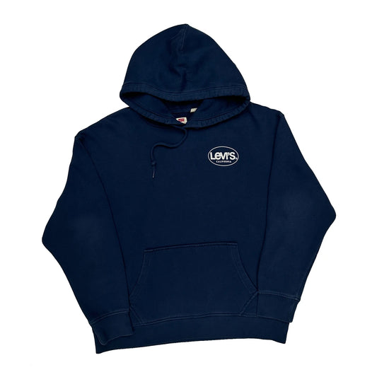 Vintage Levis Hoodie - Large Blue Cotton