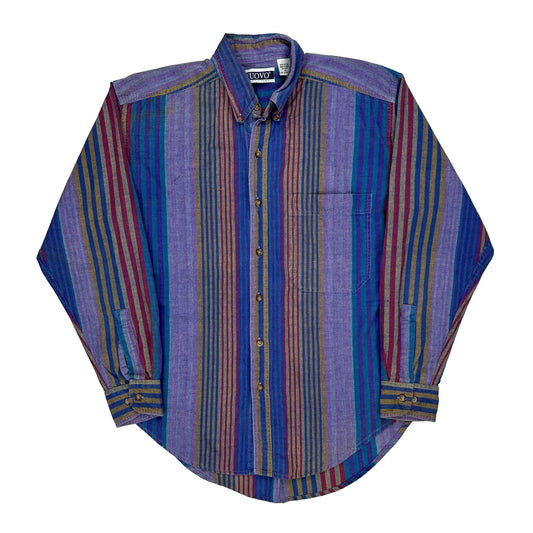 County Seat Striped Shirt - Medium Multicoloured Cotton