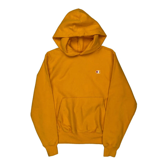 Champion Hoodie - Small Yellow Cotton