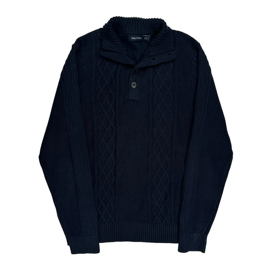 Nautica Jumper - Medium Navy Cotton