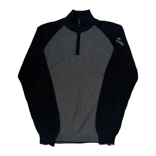 Vintage Nautica 1/4 Zip - XL Grey Cotton