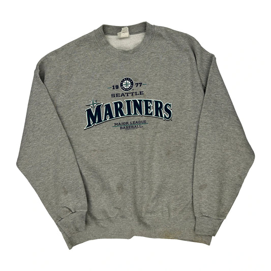 Seattle Mariners Lee Sport Mlb Sweatshirt - 2XL Grey Cotton