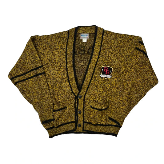 Vintage Global Challenge Bugle Boy Cardigan - XL Yellow Acrylic