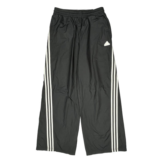 Vintage End Plastic Waste Adidas Wide Leg Tracksuit - Small Black Polyester