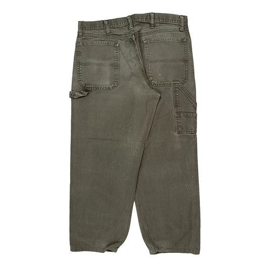 Vintage Unbranded Carpenter Trousers - 34W 28L Grey Cotton