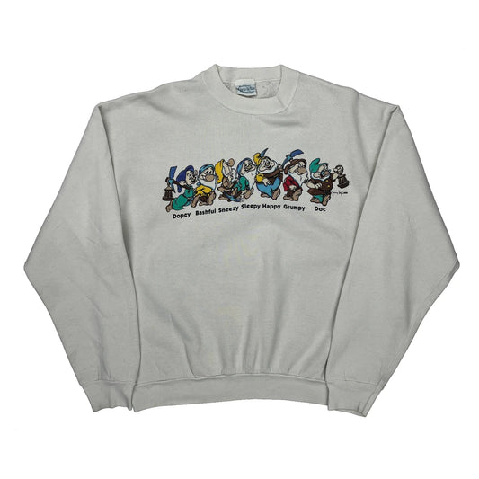 Disney Cartoon Long Sleeve T-Shirt - 2XL White Cotton