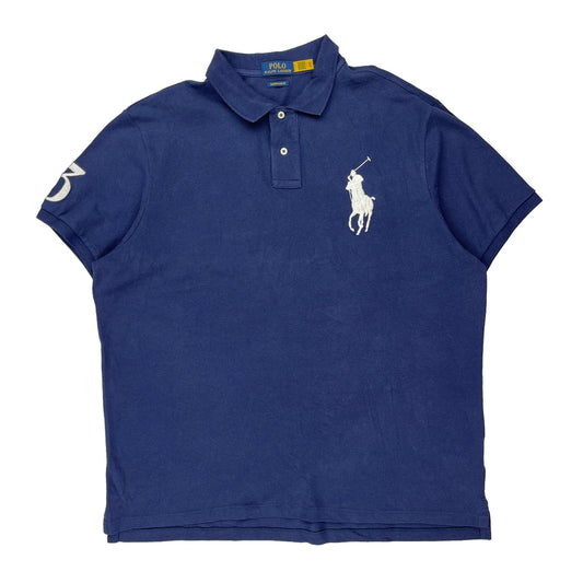 Custom Slim Fit Polo By Ralph Lauren Polo Shirt - XL Blue Cotton