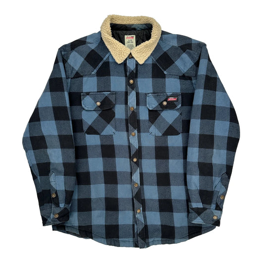 Dickies Checked Overshirt - Large Blue Cotton