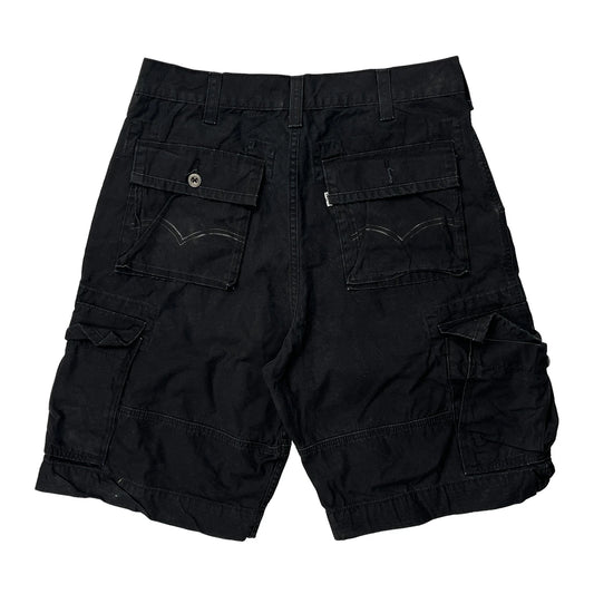 Levis Cargo Shorts - 33W 11L Black Cotton